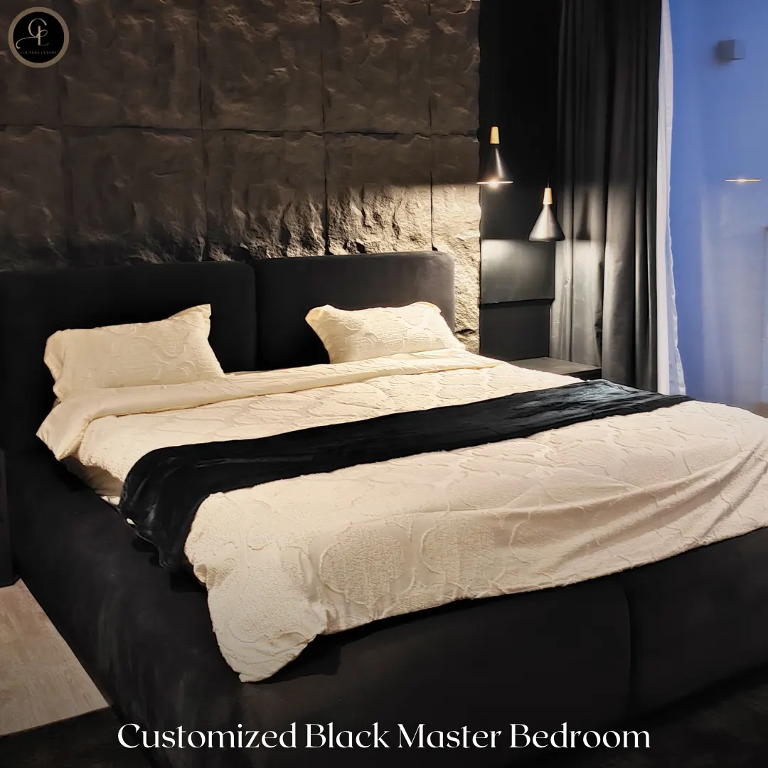 Customized Black Master Bedroom